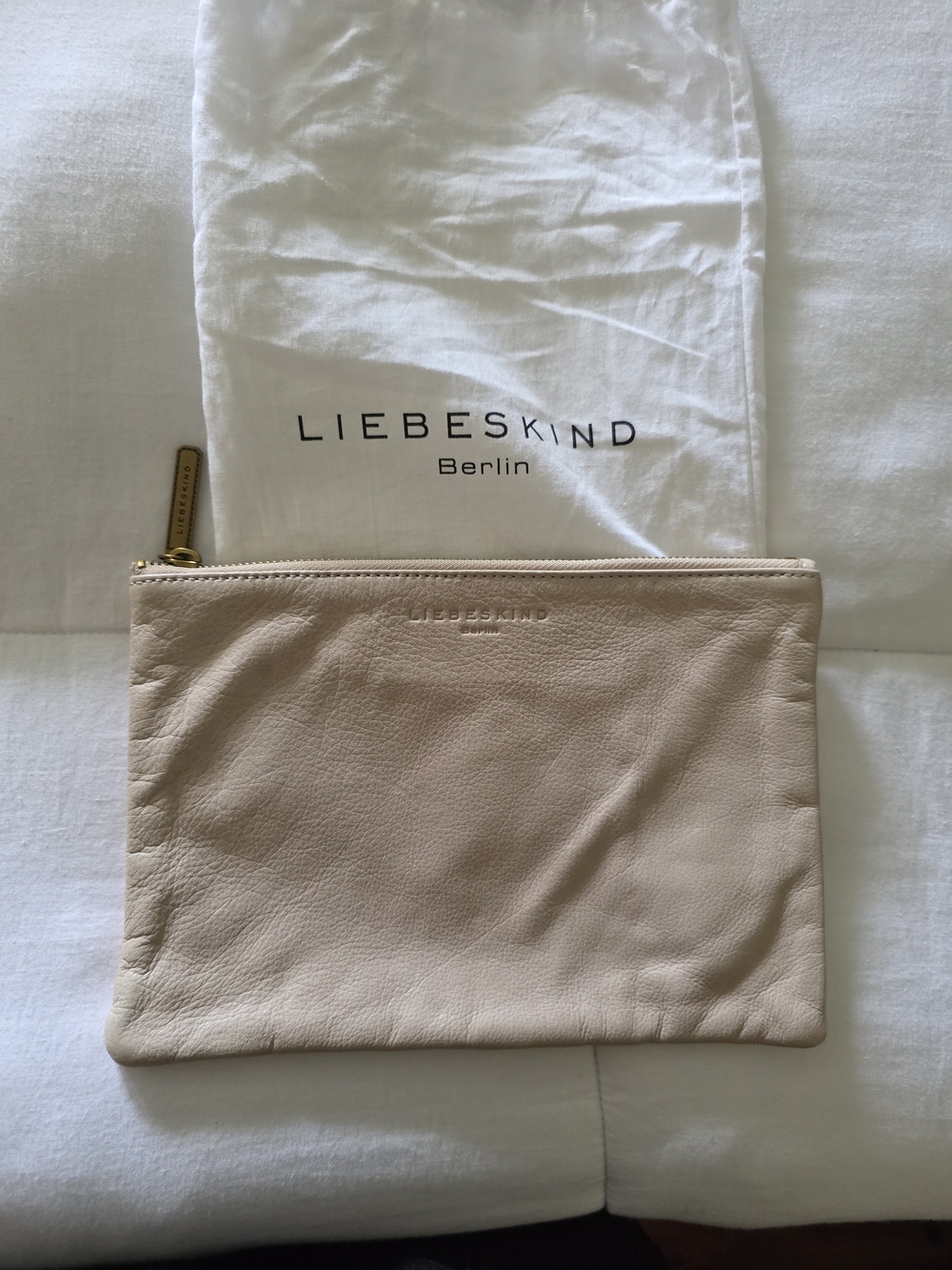 Liebeskind Berlin Nude Leather Zip Clutch